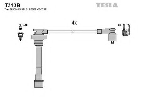 фото Tesla T313B Комплект высоковольтных проводов Tesla T313B Комплект высоковольтных проводов