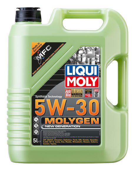 Liqui Moly 9043 5w-30 Molygen New Generation, API SP, ilsac gf-6a, 5л (НС-синт.мотор.масло)