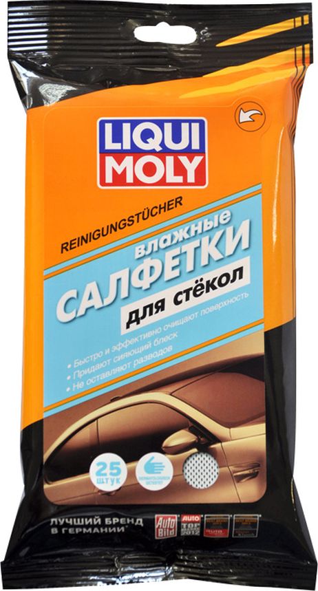 фото Liqui Moly 77168 Снят с производства Салфетки для стекол, зеркал и фар влажные (25 штук) Reinigungstucher Liqui Moly 77168 Снят с производства Салфетки для стекол, зеркал и фар влажные (25 штук) Reinigungstucher