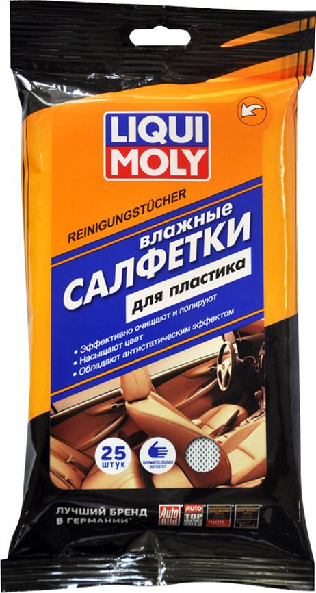 фото Liqui Moly 77169 Снят с производства Салфетки хоз.бытовые Для пластика влажные (25 штук) Reinigungstucher Liqui Moly 77169 Снят с производства Салфетки хоз.бытовые Для пластика влажные (25 штук) Reinigungstucher