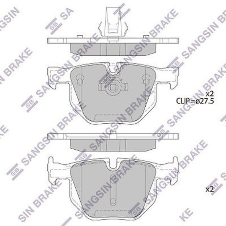 Sangsin SP2158 Колодки тормозные дисковые