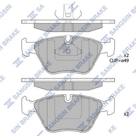 Sangsin SP2171 Колодки тормозные передние