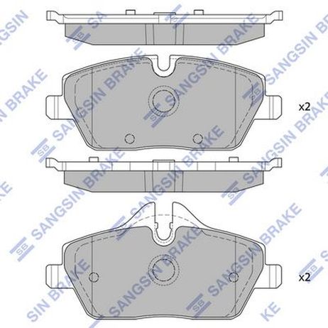 Sangsin SP2245 Колодки тормозные передние