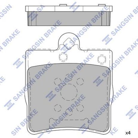 Sangsin SP2208 Колодки тормозные задние