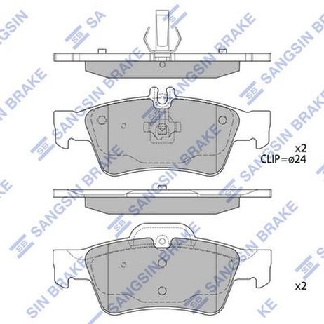 Sangsin SP2209 Колодки тормозные дисковые