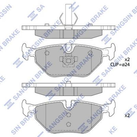 Sangsin SP2162 Колодки тормозные дисковые