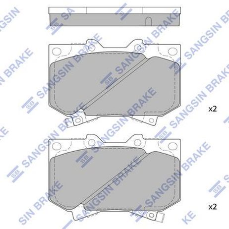 Sangsin SP1422 Колодки тормозные передние