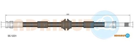Adriauto 551231 Шланг тормозной
