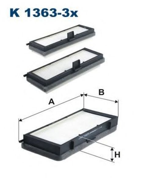 фото FILTRON K1363-3X Фильтр салона стандарт FILTRON K1363-3X Фильтр салона стандарт