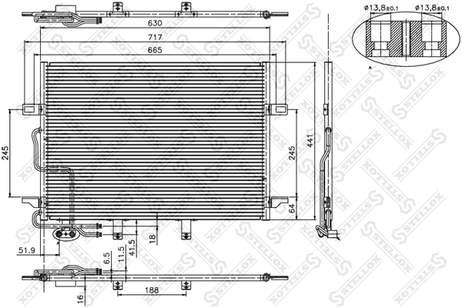 фото Stellox 10-45130-SX Радиатор конд. MB w211 all 02> Stellox 10-45130-SX Радиатор конд. MB w211 all 02>