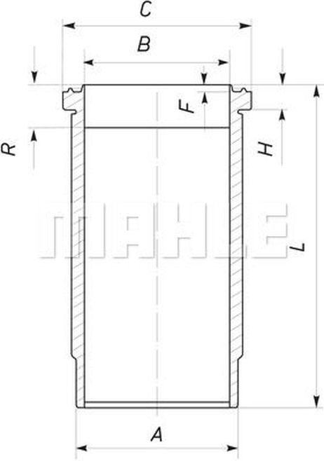Mahle 061 WN 09 01 Гильза цилиндра HCV