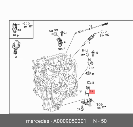 фото Mercedes A0009050301 Датчик уровня масла Mercedes A0009050301 Датчик уровня масла
