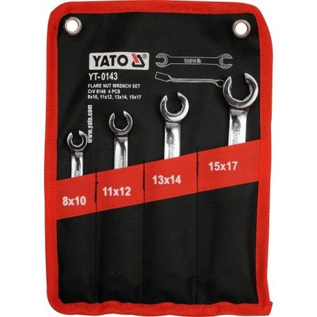 Yato YT0143 Ключи разрезные 4 предмета 8-17 сумка