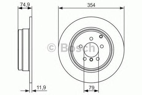 фото Bosch 986479612 Диск тормозной задний Bosch 986479612 Диск тормозной задний