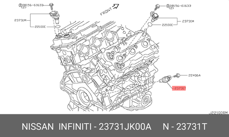 фото Nissan 23731-JK00A Датчик положения распредвала Nissan 23731-JK00A Датчик положения распредвала