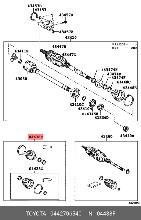 фото Toyota 04427-06540 Пыльник шрус универсальный малый отрезной 4 размер Toyota 04427-06540 Пыльник шрус универсальный малый отрезной 4 размер