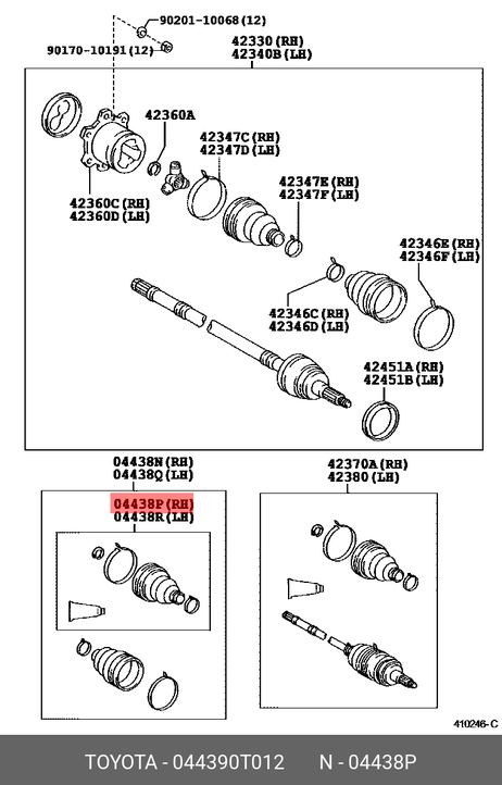 фото Toyota 04439-0T012 Пыльник шруса Toyota 04439-0T012 Пыльник шруса