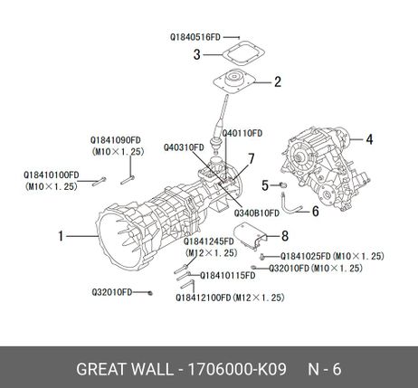 фото Haval/GWM 1706000K09 Подушка КПП Haval/GWM 1706000K09 Подушка КПП