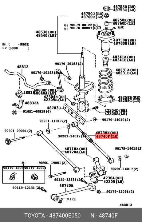 фото Toyota 48740-0E050 Рычаг подвески Toyota 48740-0E050 Рычаг подвески