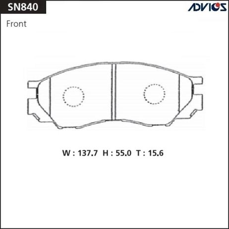 фото ADVICS SN840 Дисковые тормозные колодки ADVICS SN840 Дисковые тормозные колодки