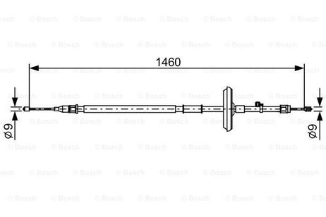 Bosch 1 987 482 504 Трос, стояночная тормозная система