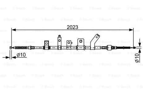 Bosch 1 987 482 515 Трос, стояночная тормозная система | лев |