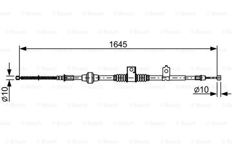 Bosch 1 987 482 517 Трос стояночного тормоза | лев |