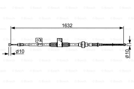 Bosch 1 987 482 519 Трос, стояночная тормозная система
