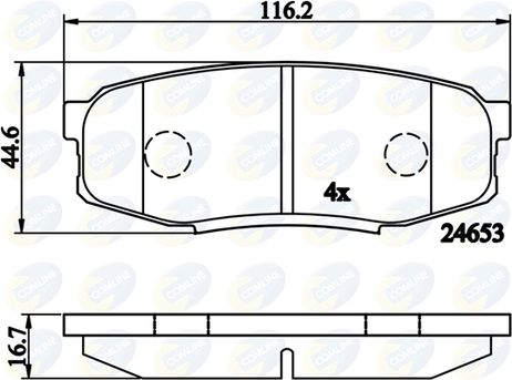 фото Comline CBP02124 Комплект тормозных колодок, дисковый тормоз | зад | Comline CBP02124 Комплект тормозных колодок, дисковый тормоз | зад |