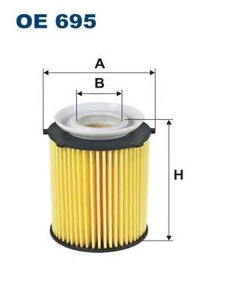 фото FILTRON OE695 Фильтр масляный (вставка) FILTRON OE695 Фильтр масляный (вставка)