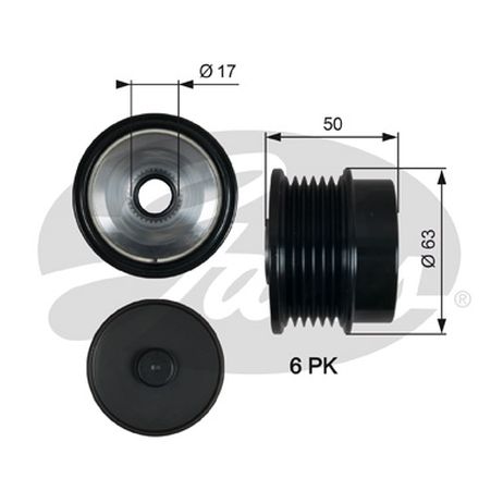 фото Gates OAP7186 Механизм свободного хода генератора Gates OAP7186 Механизм свободного хода генератора