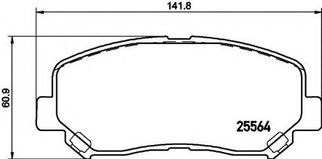 фото Hella 8DB 355 020-511 Комплект тормозных колодок, дисковый тормоз | перед | Hella 8DB 355 020-511 Комплект тормозных колодок, дисковый тормоз | перед |