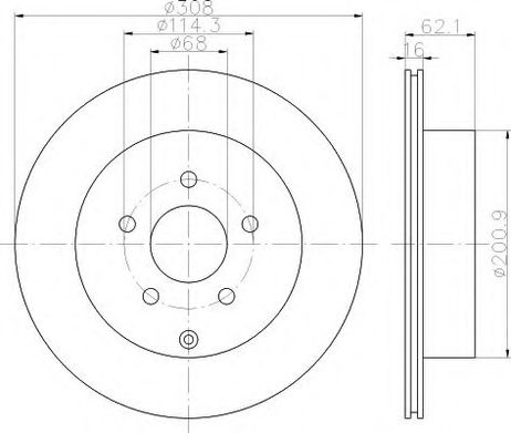 фото Hella 8DD 355 118-811 Диск тормозной | зад | Hella 8DD 355 118-811 Диск тормозной | зад |
