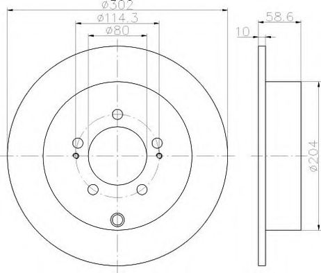 фото Hella 8DD 355 119-061 Диск тормозной | зад | Hella 8DD 355 119-061 Диск тормозной | зад |