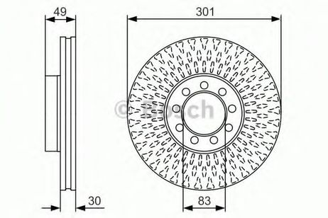 фото Bosch 0 986 479 A23 Диск тормозной | перед | Bosch 0 986 479 A23 Диск тормозной | перед |