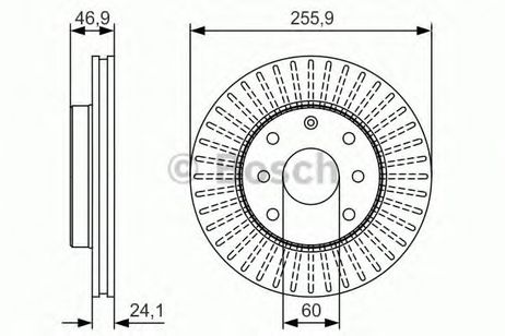 фото Bosch 0 986 479 R70 Диск тормозной | перед | Bosch 0 986 479 R70 Диск тормозной | перед |