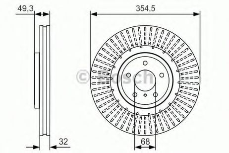 фото Bosch 0 986 479 T02 Диск тормозной | перед | Bosch 0 986 479 T02 Диск тормозной | перед |