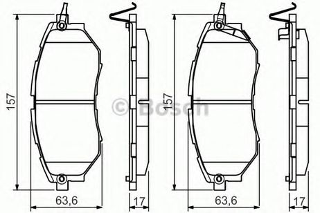 фото Bosch 0 986 495 156 Комплект тормозных колодок, дисковый тормоз | перед | Bosch 0 986 495 156 Комплект тормозных колодок, дисковый тормоз | перед |