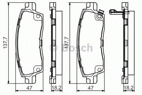 фото Bosch 0 986 495 164 Комплект тормозных колодок, дисковый тормоз | зад | Bosch 0 986 495 164 Комплект тормозных колодок, дисковый тормоз | зад |