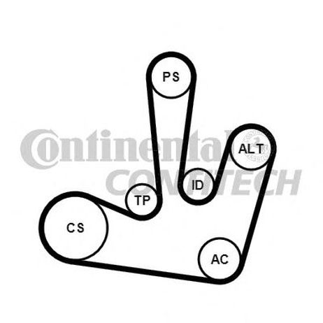 фото Contitech 6PK1795K1 Поликлиновой ременный комплект Contitech 6PK1795K1 Поликлиновой ременный комплект