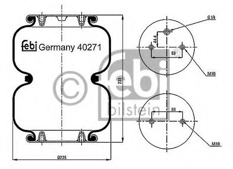 фото Febi 40271 Кожух пневматической рессоры Febi 40271 Кожух пневматической рессоры