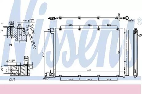 фото Nissens 940432 Конденсатор, кондиционер Nissens 940432 Конденсатор, кондиционер