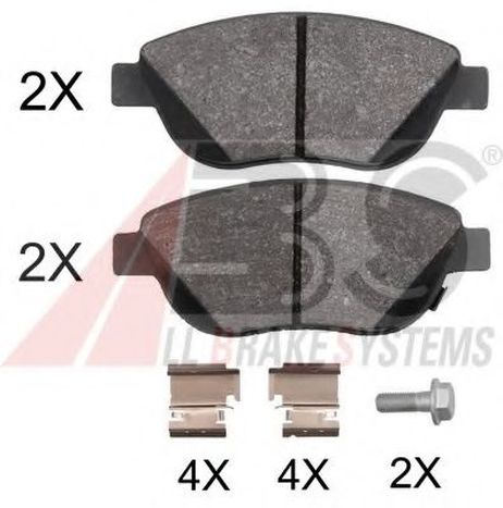 фото ABS 37970 Комплект тормозных колодок, дисковый тормоз ABS 37970 Комплект тормозных колодок, дисковый тормоз