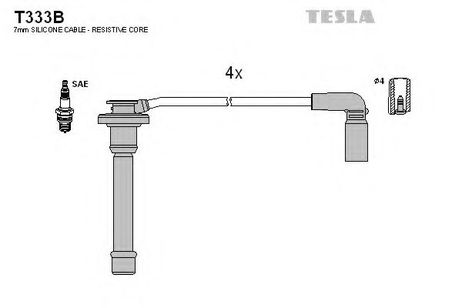 фото Tesla T333B Комплект проводов зажигания Tesla T333B Комплект проводов зажигания