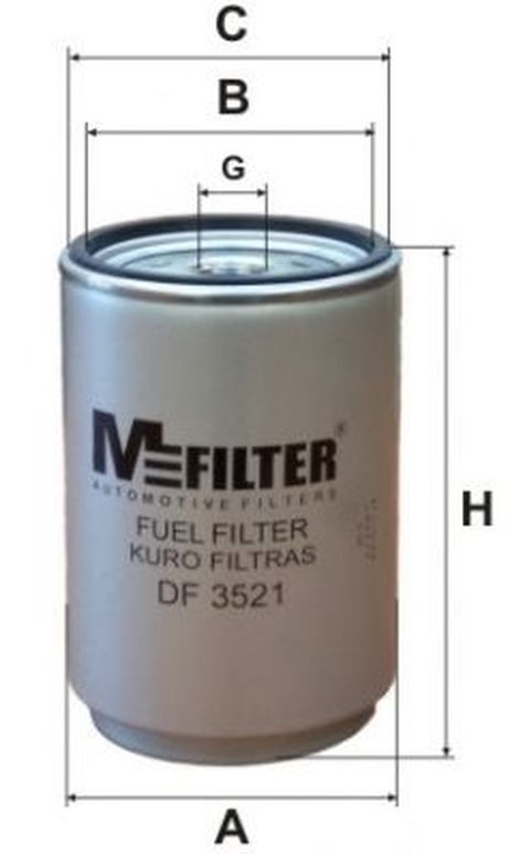 фото MFILTER DF 3521 Фильтр топливный HCV MFILTER DF 3521 Фильтр топливный HCV
