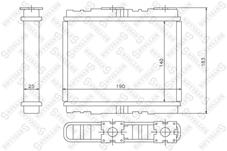 фото Stellox 10-35094-SX Радиат.печки Nissan Primera 2.0i 90-01 Stellox 10-35094-SX Радиат.печки Nissan Primera 2.0i 90-01