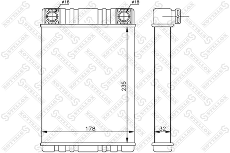 фото Stellox 10-35144-SX Радиатор печки MB w203/c209/w463/r230 Stellox 10-35144-SX Радиатор печки MB w203/c209/w463/r230