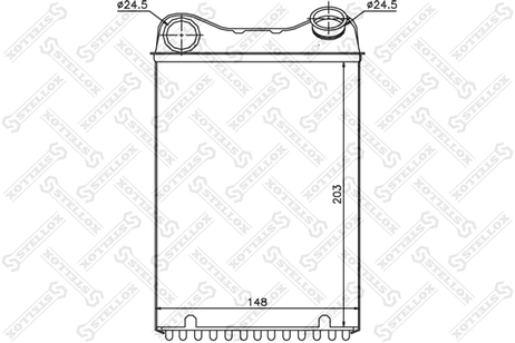 фото Stellox 10-35165-SX Радиатор печки Fiat Doblo/Punto II 1.2 Stellox 10-35165-SX Радиатор печки Fiat Doblo/Punto II 1.2