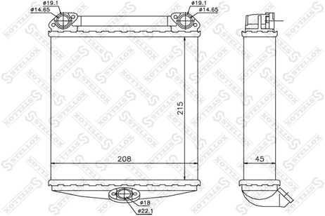 фото Stellox 10-35170-SX Радиатор печки MB w126 2.6-5.6 80-90 Stellox 10-35170-SX Радиатор печки MB w126 2.6-5.6 80-90
