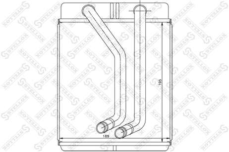 фото Stellox 10-35224-SX Радиатор печки KIA Magentis 01> Stellox 10-35224-SX Радиатор печки KIA Magentis 01>